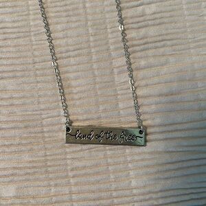 NWT Paparazzi silver “land of the free” necklace with signature earrings